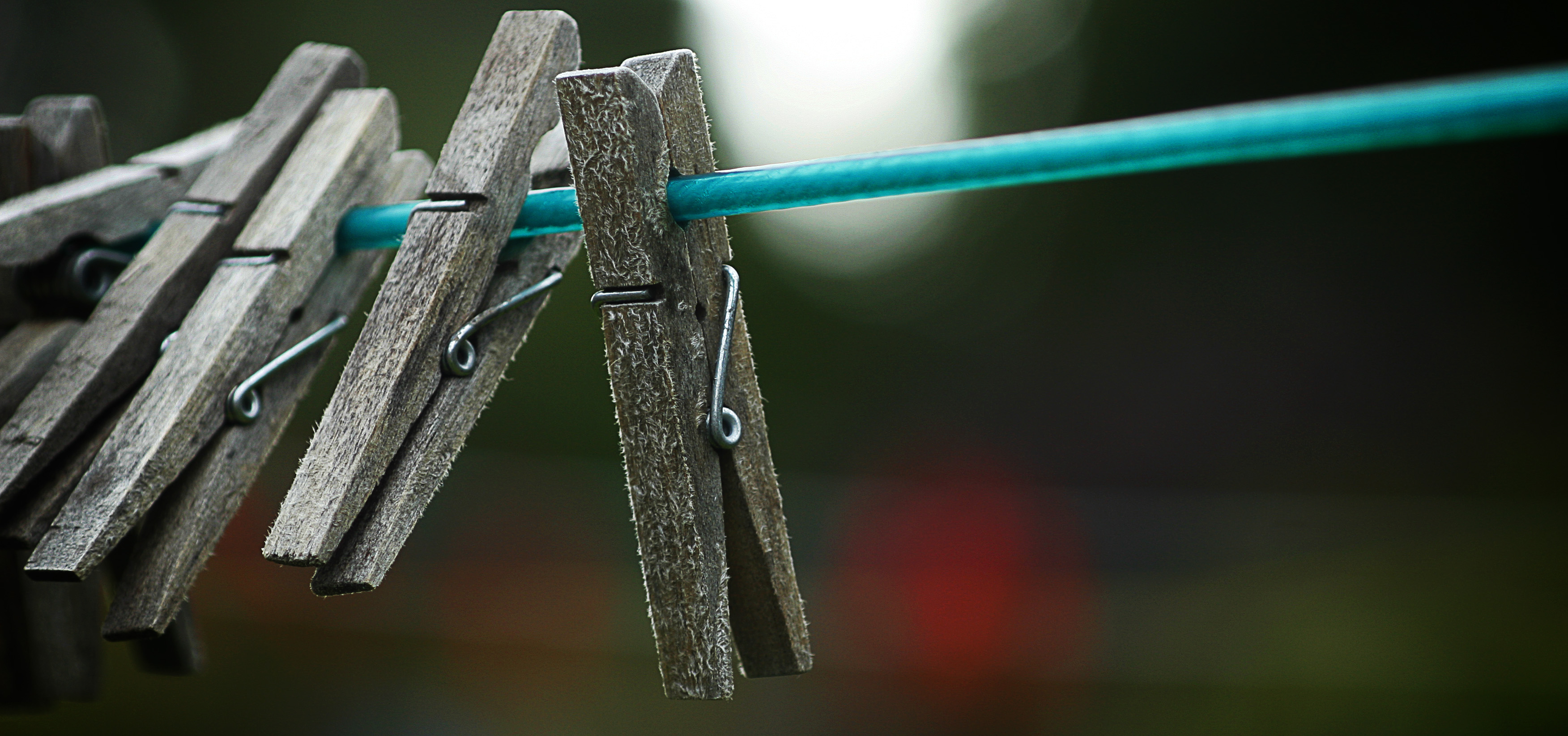 clothesline and pins